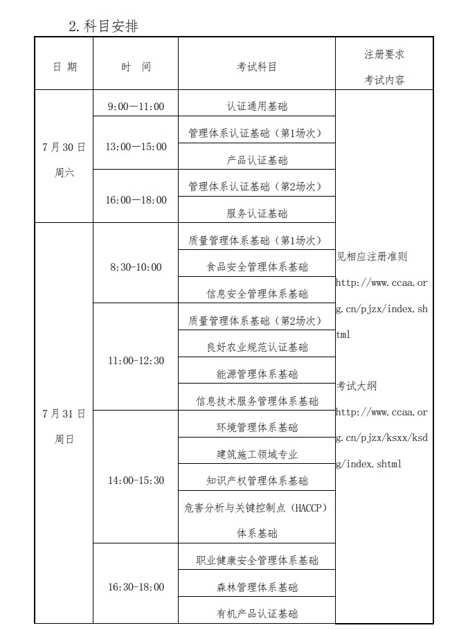 CCAA關(guān)于恢復2022年第1期認證人員注冊全國統(tǒng)一考試及相關(guān)安排的通知(圖1)